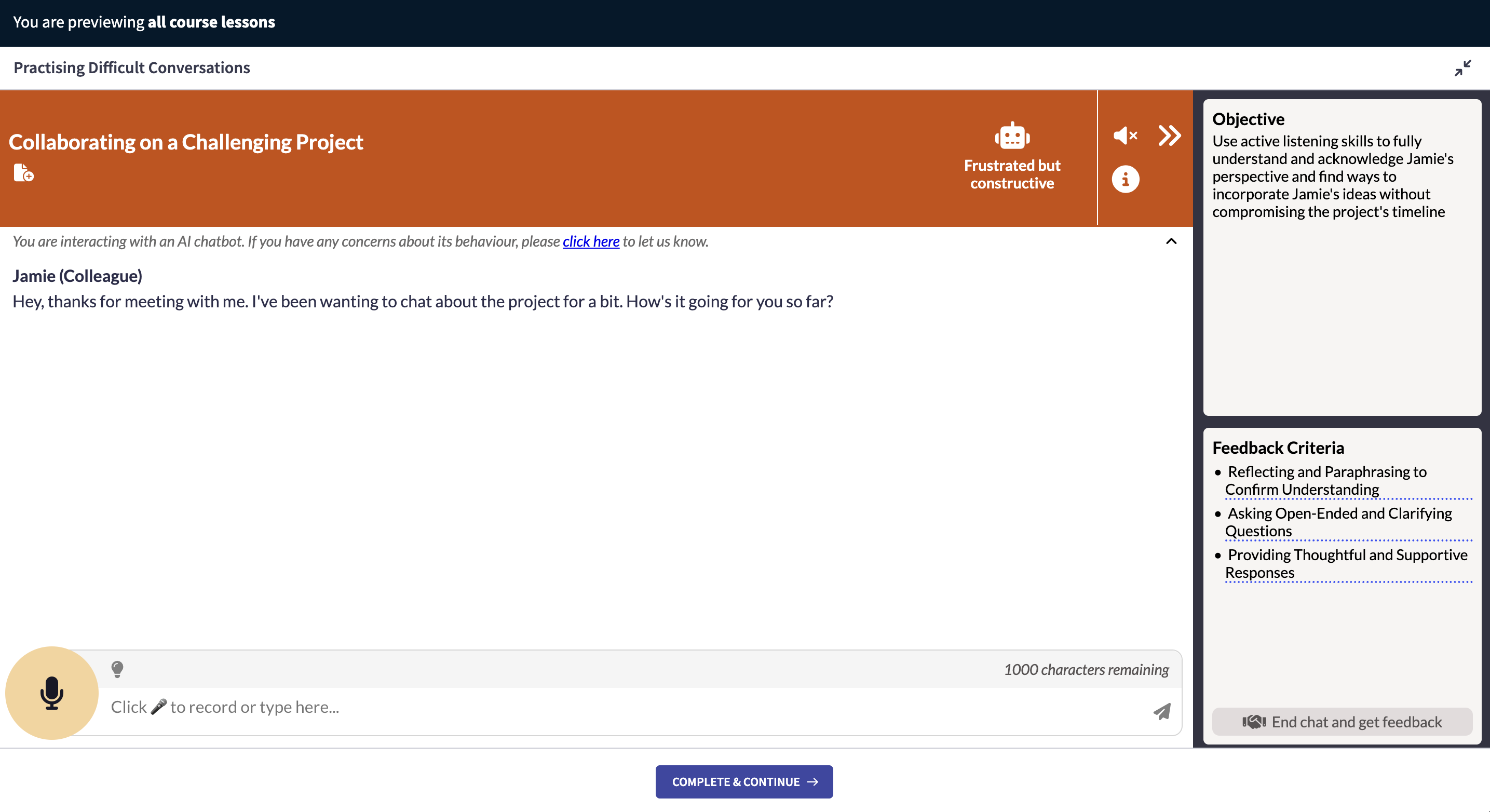 Thinkific interface showing