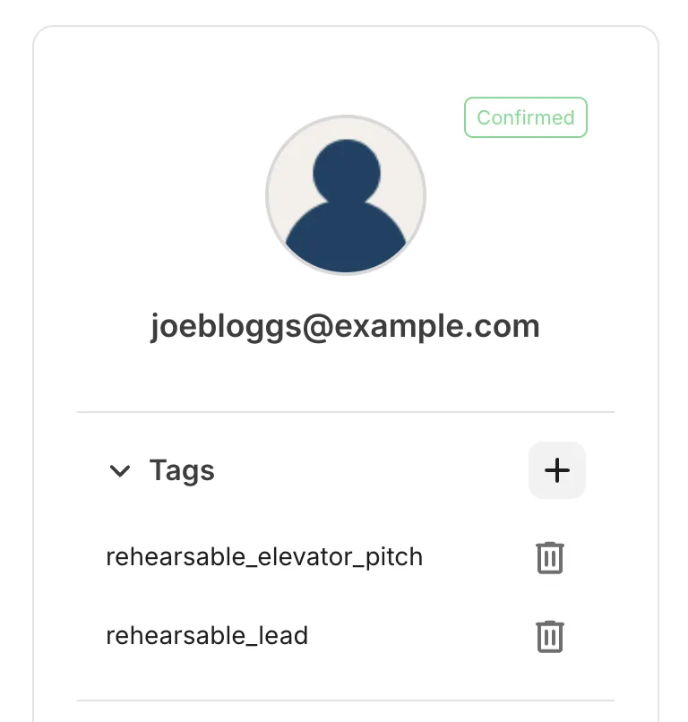 New subscribers arriving in Kit, tagged by the experience they completed