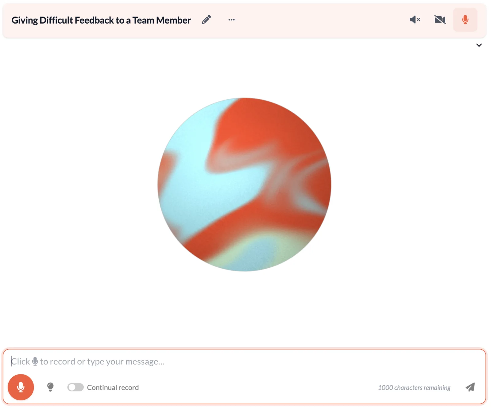 Example practice in voice mode